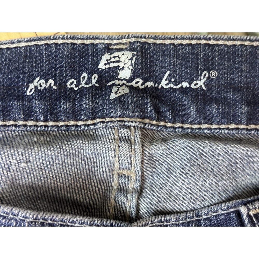 7 For All Mankind Bootcut‎ Jeans Women's 31x33 Low Rise Flare Y2K Stretch Denim - Picture 9 of 11
